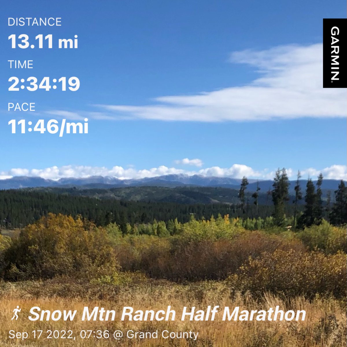 Realrellim's tweet photo. Fun at the @ERS_events Snow Mtn Ranch Half Marathon today. #runstreak day 1445 #leagueofgarmin #zoomarunclub #skirtsportsambassador #zoomaambassador #skirtsports #trailrunning #coloradorunning https://t.co/hGszdg4RwM