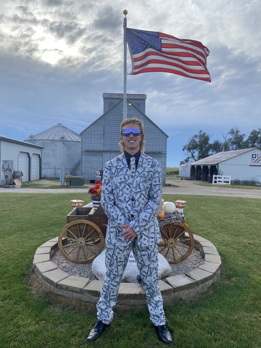 devon_schott's tweet image. Well this is the outfit my son wore to homecoming this year.  me and the wife went to the ISU football game so I’m sure we deserve the “Worse Parents of the Year Award!”