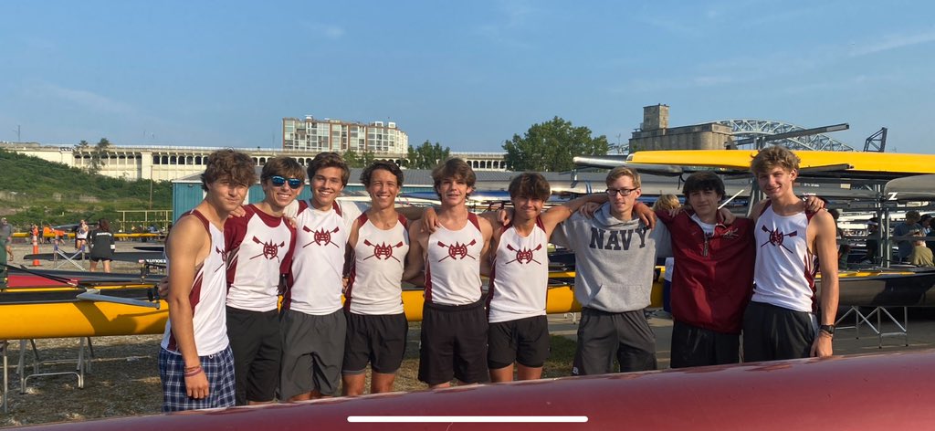 MBARowing's tweet photo. Strong start to the fall rowing season at the Head of the Cuyahoga today. @MbaAthletics @MBARowing #rowred https://t.co/BgQZI75TAG