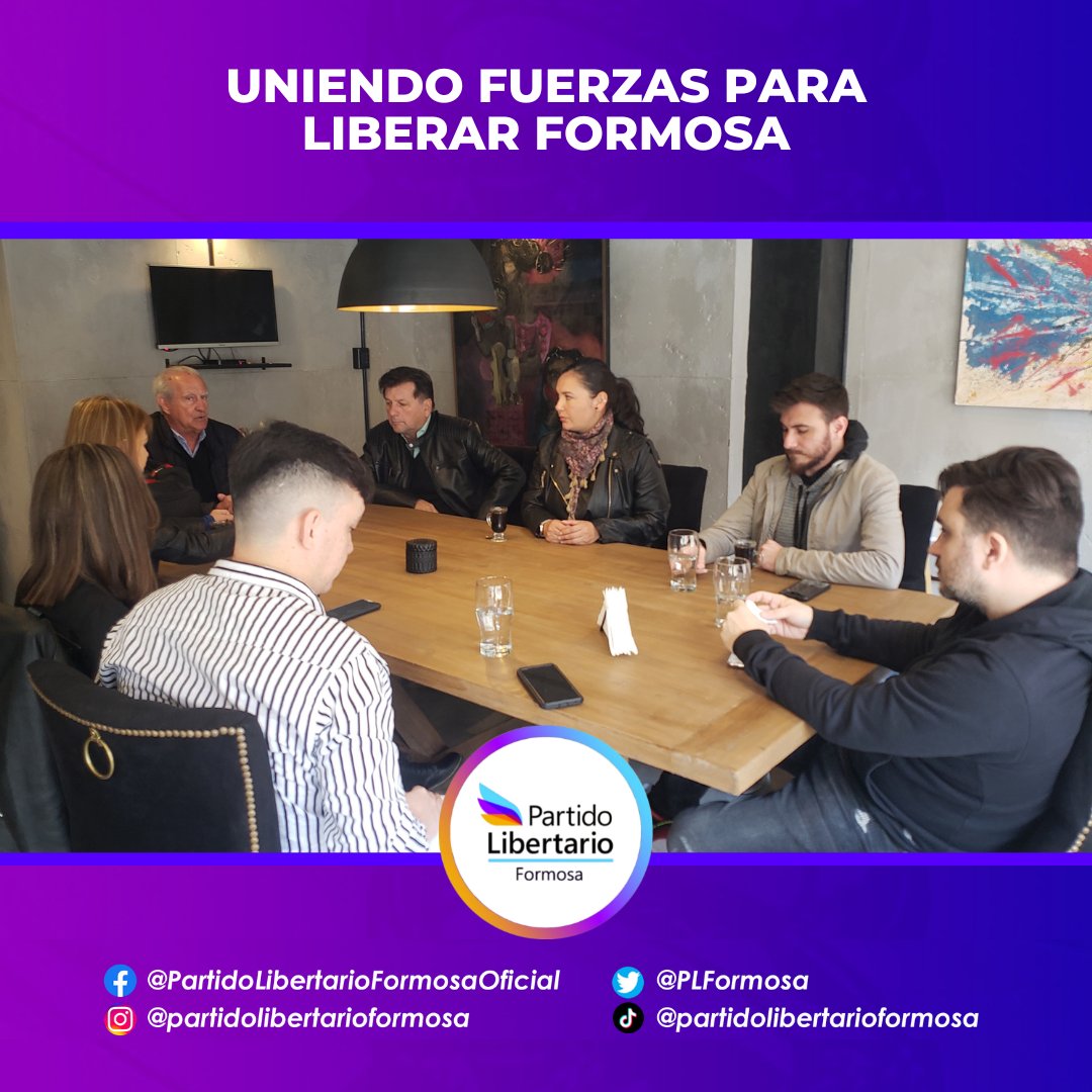PLFormosa's tweet photo. Estuvimos participando de diversas reuniones en CABA con referentes del Partido Libertario y La Libertad Avanza para coordinar esfuerzos y estrategias en pos de ofrecer a los formoseños libertad económica y una Institución Política Libertaria [...] https://t.co/R3ZyEDx1T1