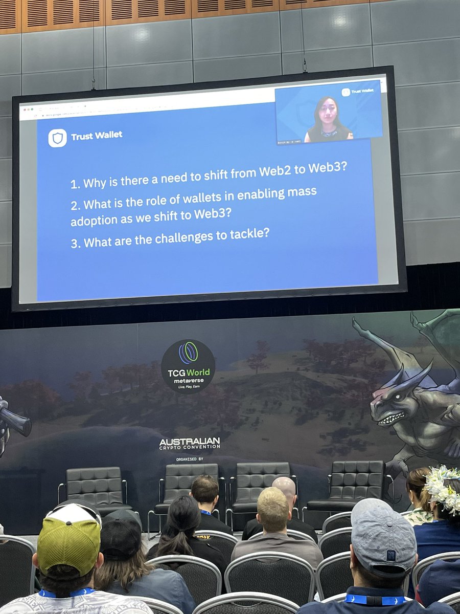 It’s <a href="/EowynChen/">Eowync.eth</a> tuning in from the States to kick off Day 2 in the keynote theatre at <a href="/AusCryptoCon/">Australian Crypto Convention</a> #crypto #auscryptocon