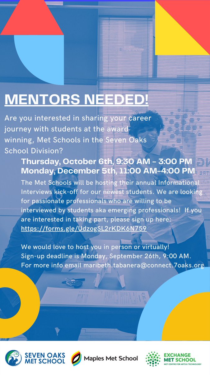 Mentors needed! See link below or DM for more details.