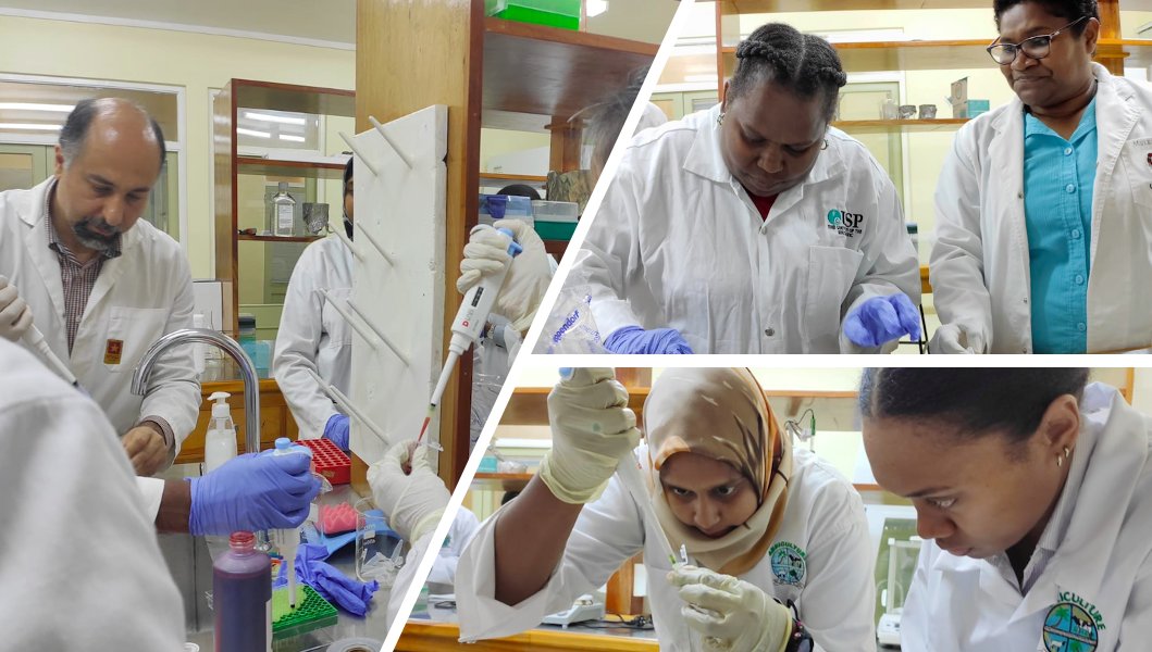 Kayvan Etebari (@etebarik) on Twitter photo A great opportunity to train enthusiastic research staff & students from <a href="/FNUFiji/">Fiji National University</a> <a href="/UniSouthPacific/">The University of the South Pacific</a> & the Ministry of Agriculture in Fiji through the <a href="/ACIARAustralia/">ACIAR</a> funded project. They will use these molecular tools to identify emerging pests and diseases in the #Pacific region. A great opportunity to train enthusiastic research staff & students from <a href="/FNUFiji/">Fiji National University</a> <a href="/UniSouthPacific/">The University of the South Pacific</a> & the Ministry of Agriculture in Fiji through the <a href="/ACIARAustralia/">ACIAR</a> funded project. They will use these molecular tools to identify emerging pests and diseases in the #Pacific region.