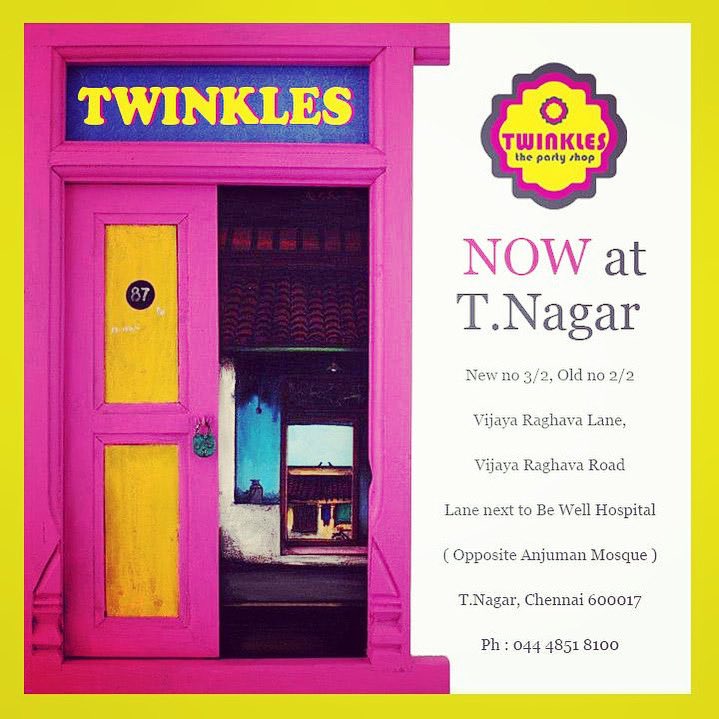 deolikohli's tweet photo. Twinkles @ T.Nagar !!!
#twinkles #tnagar #partystorechennai #partyshop #partysupplies #partydecorations #chennai https://t.co/nyA5twr1Uh