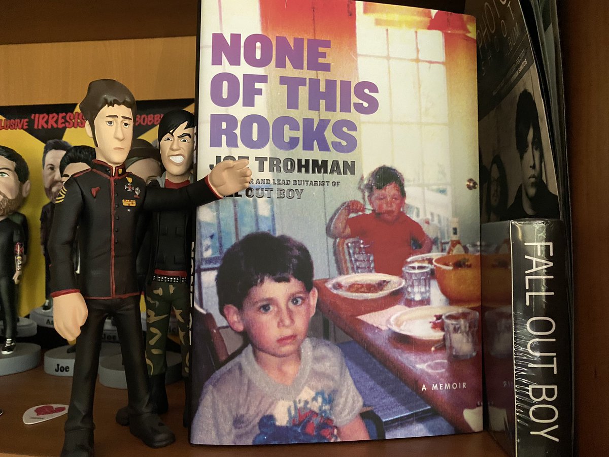 Lil Joe approved!  

#noneofthisrocks #joetrohman  #falloutboy #rockbooks #Mentalhealth