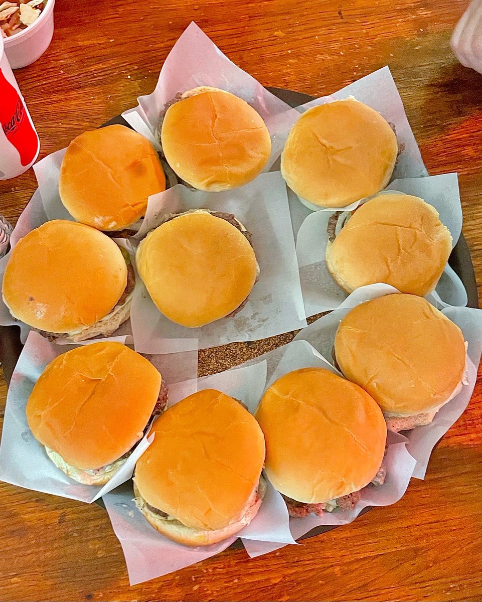 As Matthew McConaughey said “Man who invented the hamburger was smart; man who invented the cheeseburger was a genius.” You have at least a couple people who agree with you. Thanks for a great day Dad! Love you! (And no we didn’t eat all of those — we had help from some friends!)