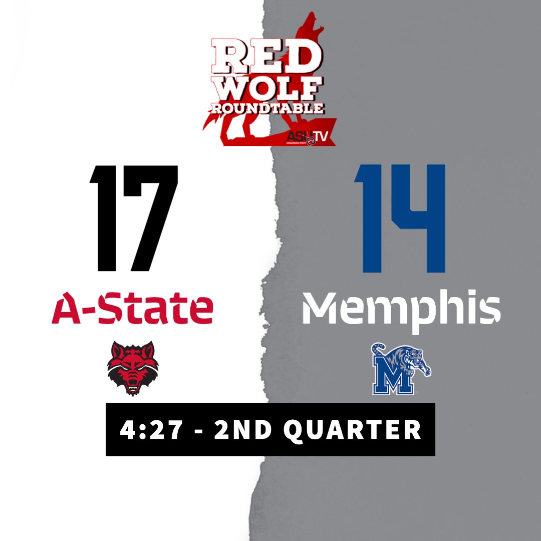 RedWolfRT_ASUTV's tweet photo. Dominic Zvada with a new career-long 46-yd FG to put @AStateFB back on top, 17-14.
#WolvesUp #RWRT https://t.co/rg9iuz9FcZ