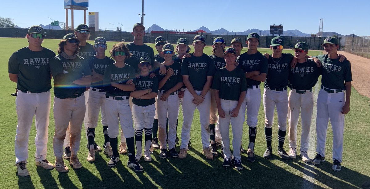 TVHawks Baseball advances to the championship bracket as a 3 seed, will face Walden Grove  at 11:00 tomorrow at Kino. #TVHawksBaseball, #HawksBaseball