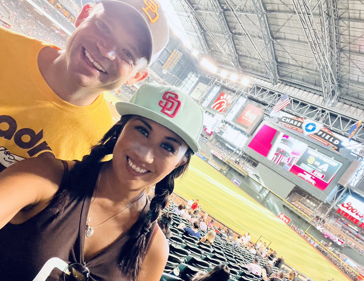 MarieCoronelSD's tweet photo. A lot of Friar fans in the desert. Let’s go @Padres & let’s go Joe! Friars need to stomp the snakes. #DefeatTheDBacks #SDvAZ #TimeToShine #FriaredUp https://t.co/mhFIfSb99v