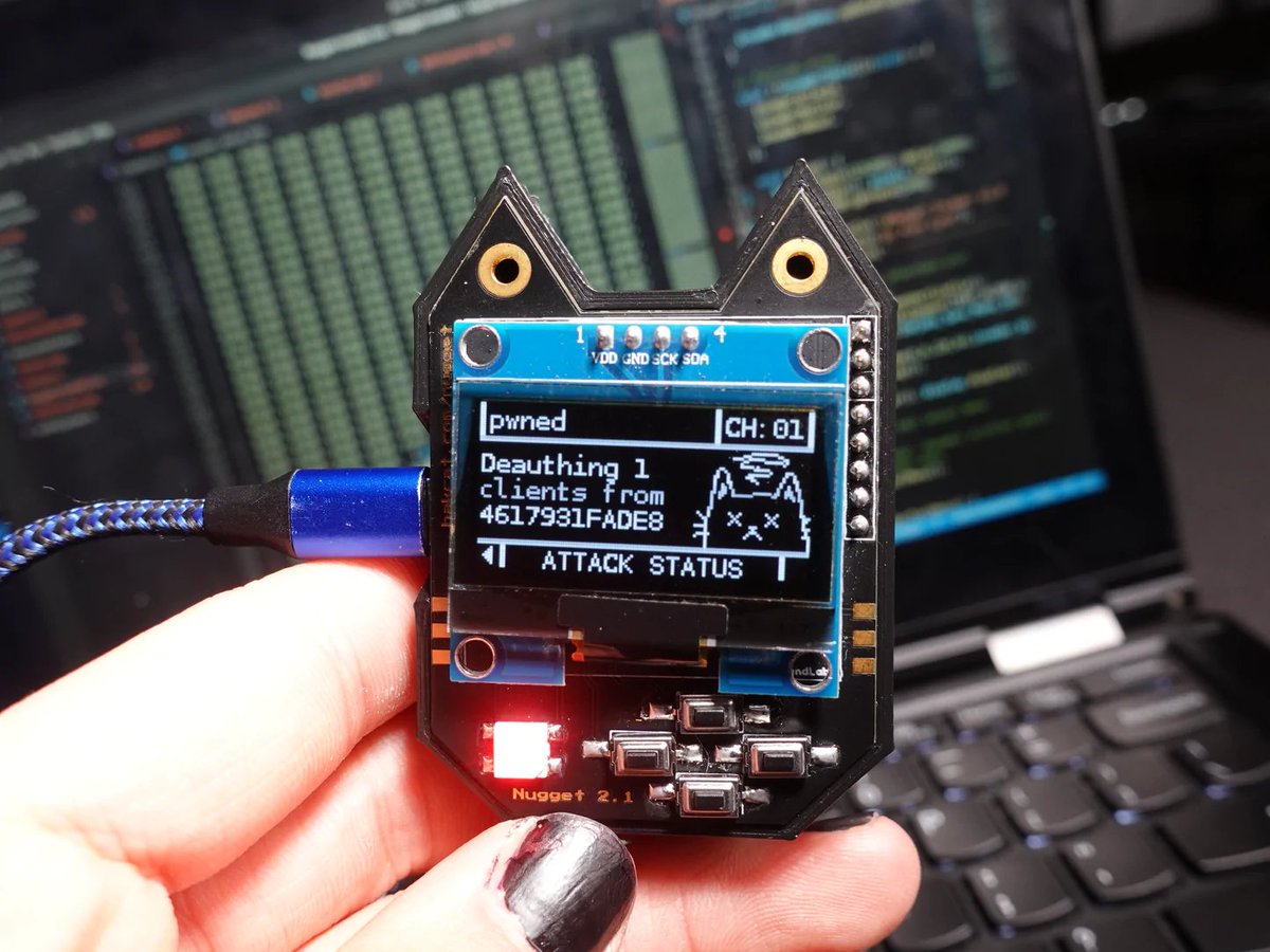 This is promising for newer versions of the @HakCat_Tech Nugget since we might be able to implement advanced attack features on a single chipset! We currently have a product split between the #USBNugget which uses the ESP32-S2, while the #WiFiNugget uses the ESP8266.
