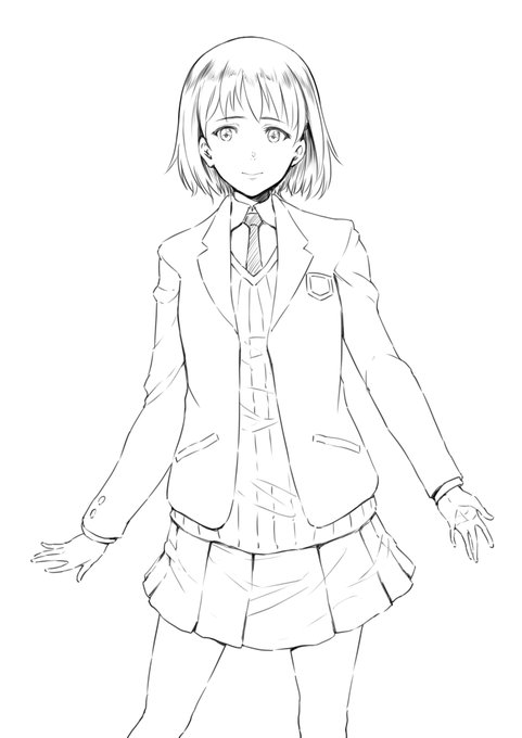 jk制服練習。
デザインと絵柄で90年代っぽい雰囲気出てる? 