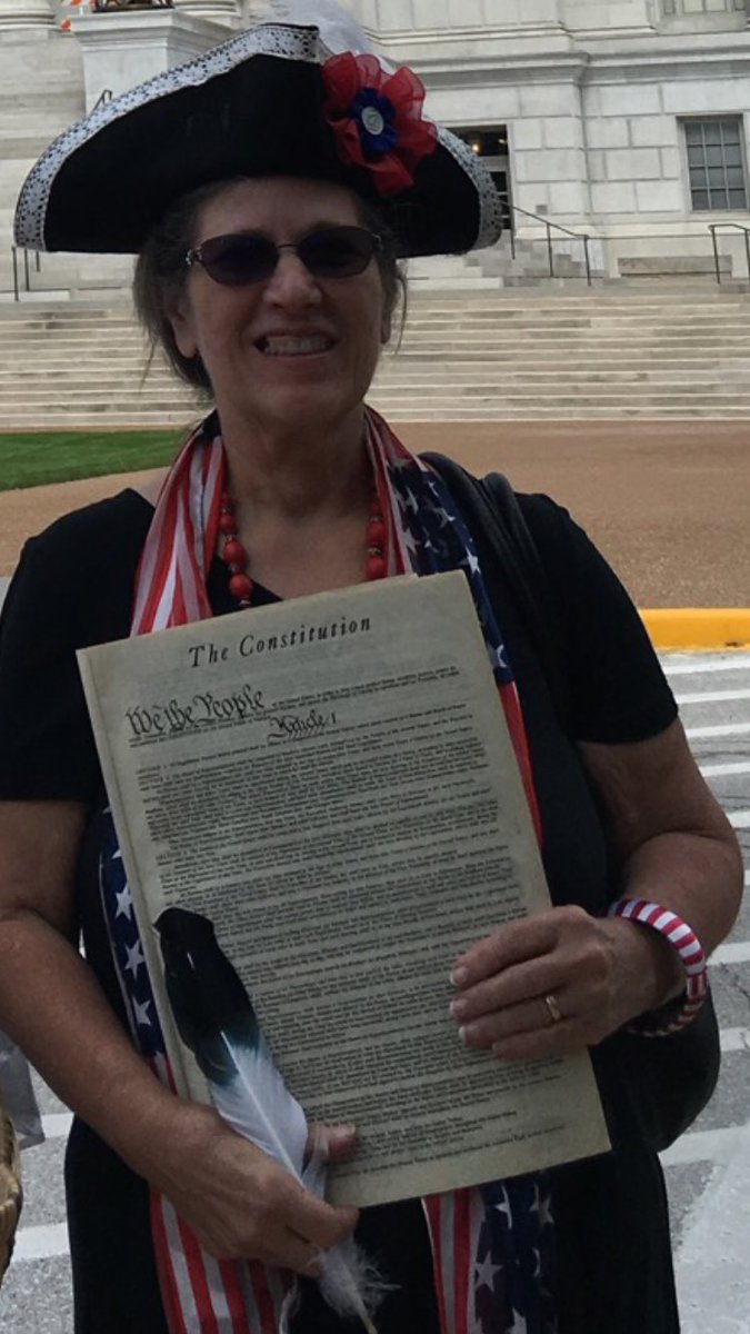 PoffSarah's tweet photo. Colonial Hat today for 
Constitution Day! — at Missouri State Capitol.#WeThePeople #ConstitutionDay2022 #multimediastorytellerpoff https://t.co/GqOPJ8Bz0U