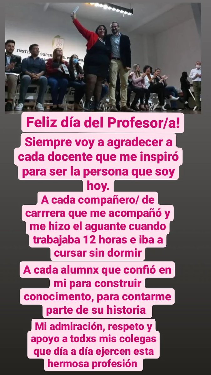 Feliz día para todxs lxs que elegimos esta hermosa profesiòn ❤