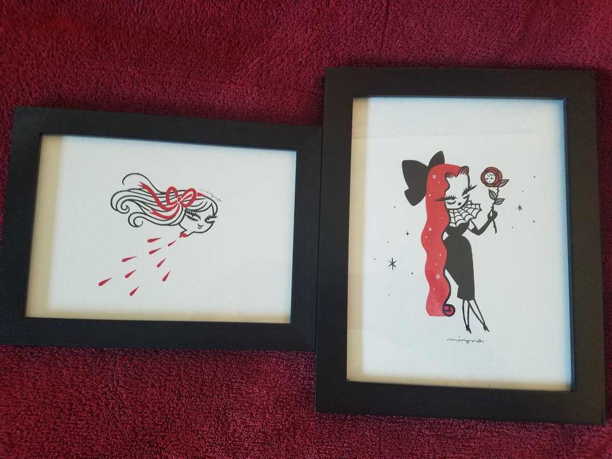 I love getting one of the red pieces each show! Great art <a href="/MiznaWada/">Mizna Wada</a>! Thanks <a href="/StrangerFactory/">Stranger Factory</a>!