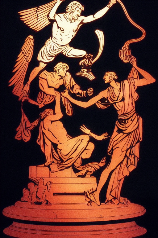 salkjorts's tweet photo. Red-figure vase showing Prometheus stealing cringe from the gods https://t.co/AMn04NlnHr