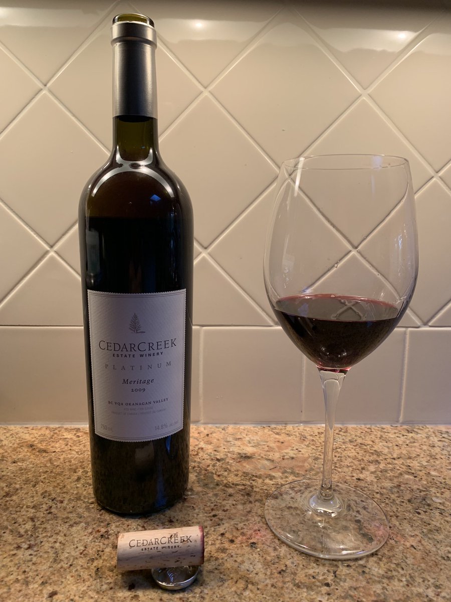 Halliwem's tweet photo. Tastes so fine!! I’ve had this laying down for 10 years. Wish I’d bought more then. Still have 1 sleeping. ⁦@CedarCreekWine https://t.co/Za38Bo4vgW