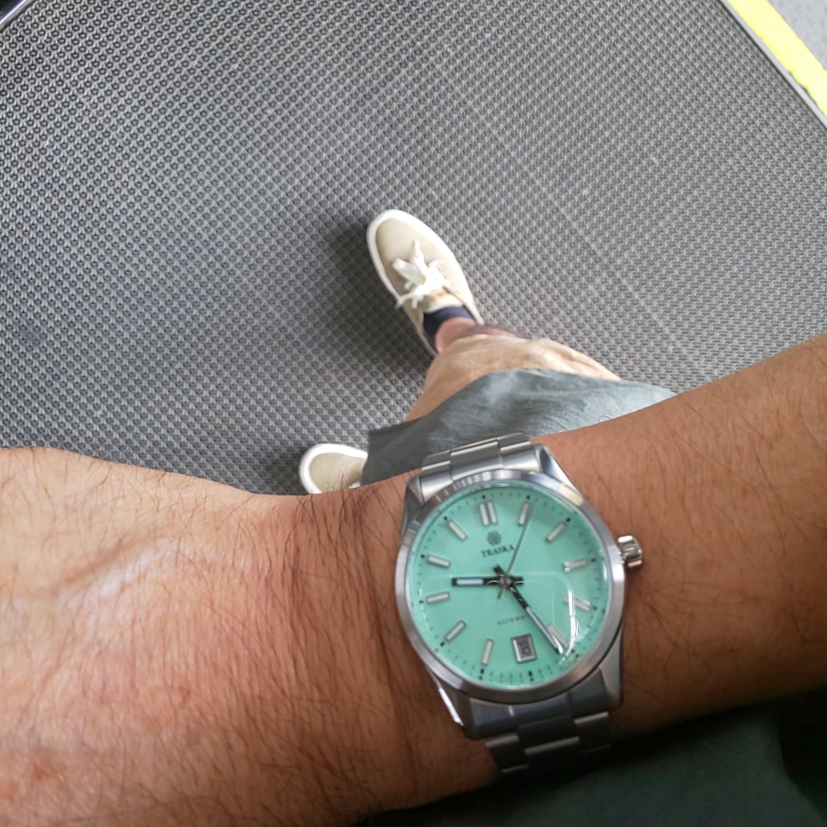 watchid7's tweet photo. 今日はセラピストさんに癒されに行ってきます☺️台風だからサブかなーと思いつつ、100mだしPVDプロテクトだしサイズ感いいしつけ心地いいし、でトラスカを選んでしまう🤣
#Traskawatch https://t.co/Q43MKKJGag