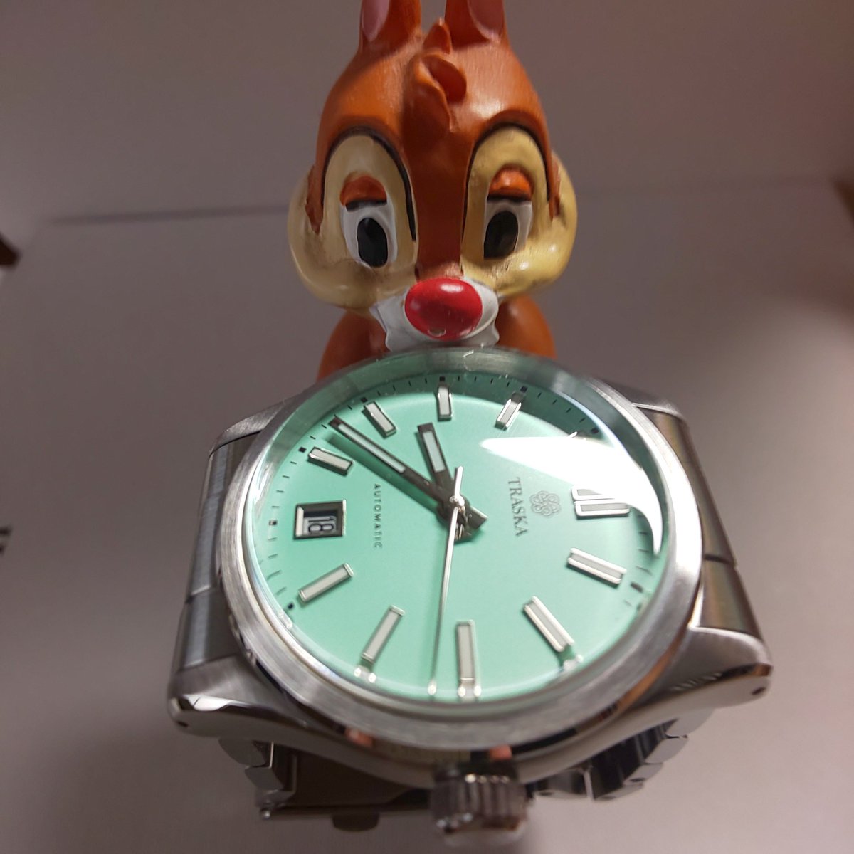 watchid7's tweet photo. 今日はセラピストさんに癒されに行ってきます☺️台風だからサブかなーと思いつつ、100mだしPVDプロテクトだしサイズ感いいしつけ心地いいし、でトラスカを選んでしまう🤣
#Traskawatch https://t.co/Q43MKKJGag