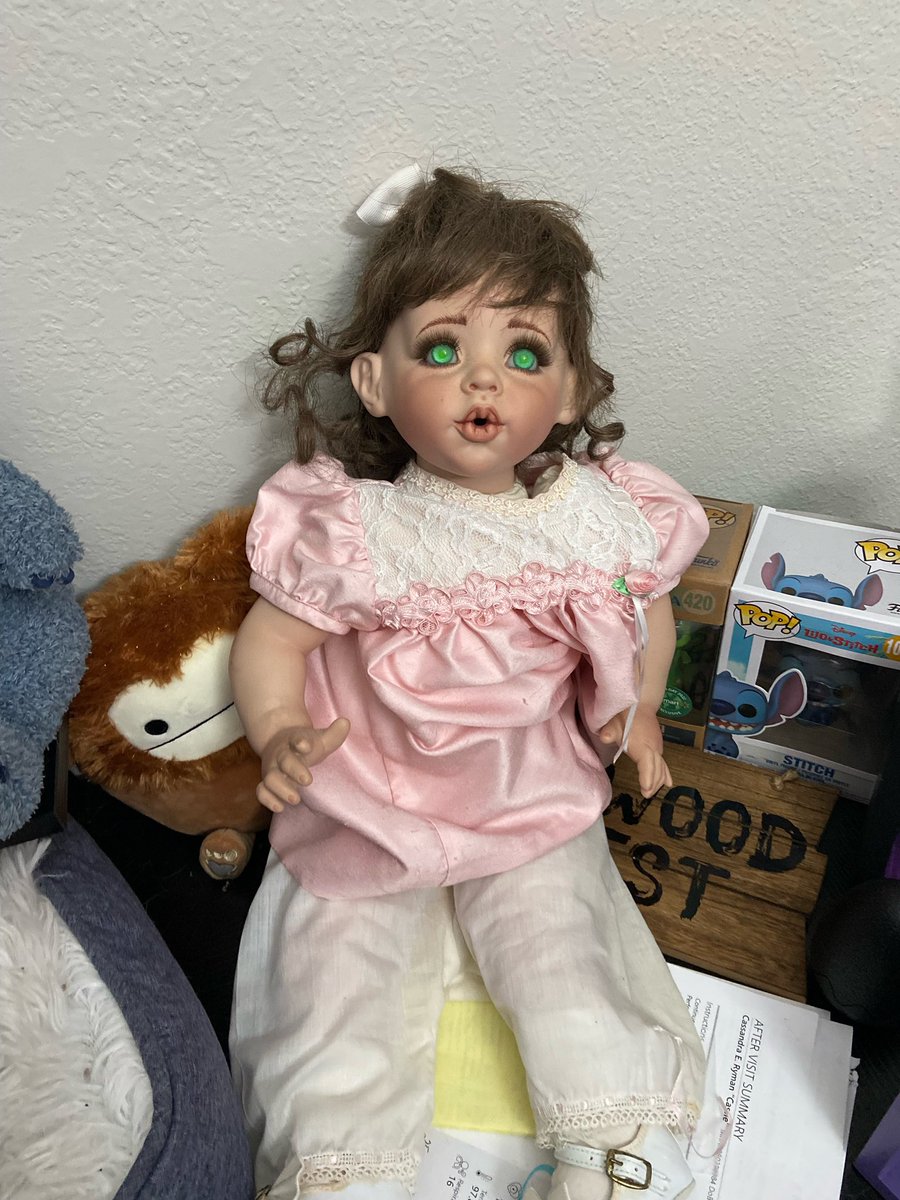 CassD26's tweet photo. @RedWebPod are you sure you guys don’t want any haunted dolls? I picked this one up recently real cheap ☺️ She still needs a name if you have any ideas https://t.co/XeLzaxBNWF