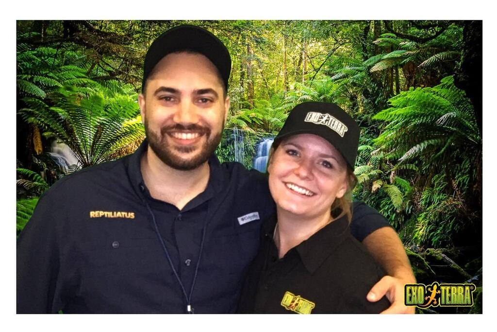 SnapshotPB's tweet photo. We always love it when @reptiliatus is at the @exoterra booth! He is THE reptile expert! 🦎🐍📸 https://t.co/WjhEyErtmh https://t.co/ieBEFFabZe