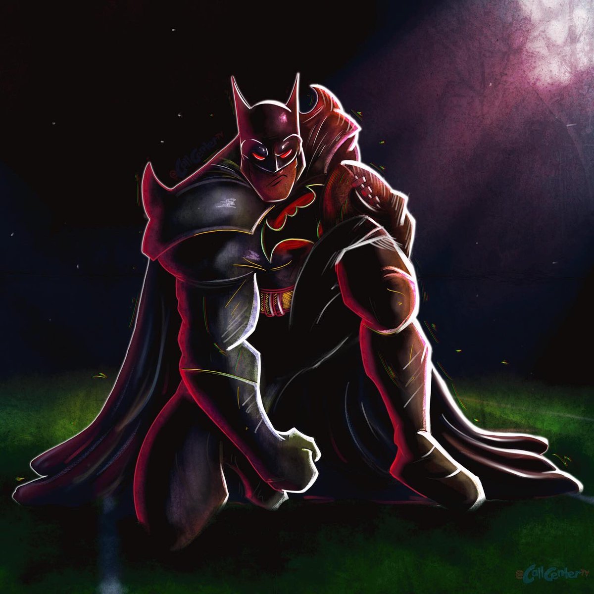 callcentertv's tweet photo. Sharing some art I made for Batman Day #BatmanDay #GameDay #football https://t.co/XM8MjCYU0f