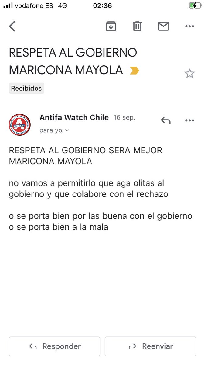 Hay apoyos al gobierno de disidencias ortográficas y heteronormadas que no imaginé pensables. Pero existen y aparecen en forma de correos con amenazas (van cuatro, este es el último)