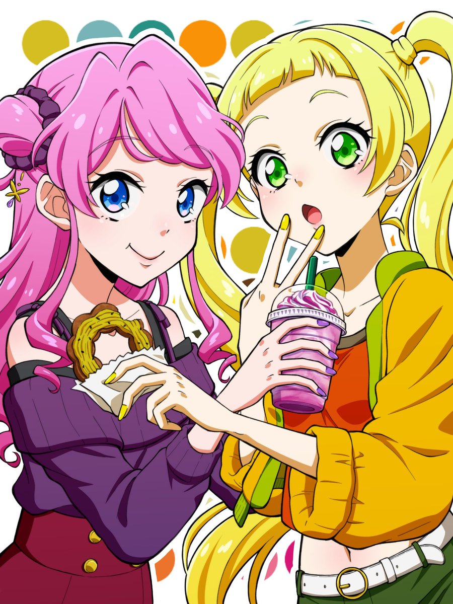 アイカツ「ハニーキャットと秋スイーツハニキャはカラーリングが秋っぽい#aikatsu  #」|ハルキ（絵）のイラスト