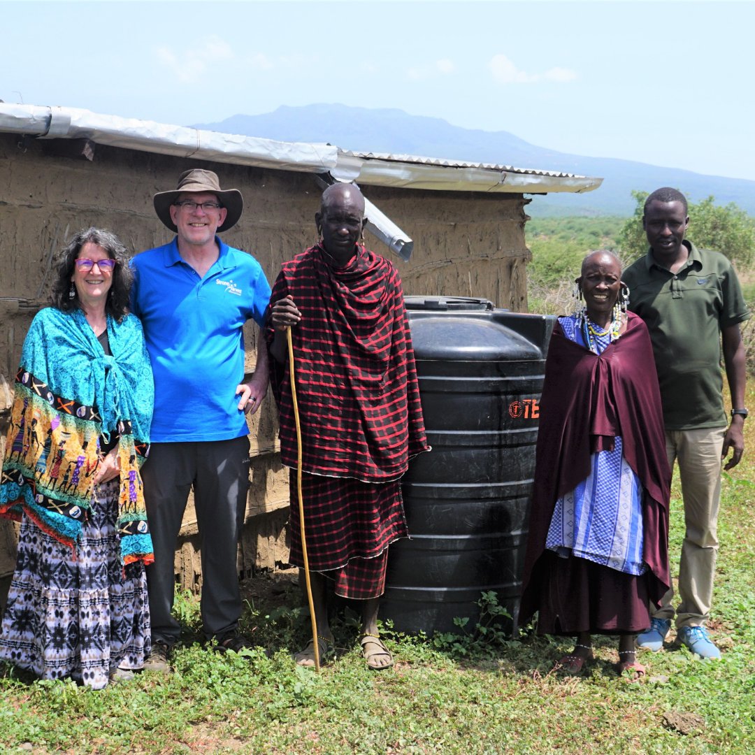 StrongHarvest's tweet photo. Rainwater storage tanks make an incredible difference in the dry, rugged region of Tanzania where the Maasai live! Read about our work in this area: https://t.co/7DjNlFN0KI
#PartoftheCommunity #MoringaIsLife #StrongHarvest https://t.co/rtg39LS6Z5