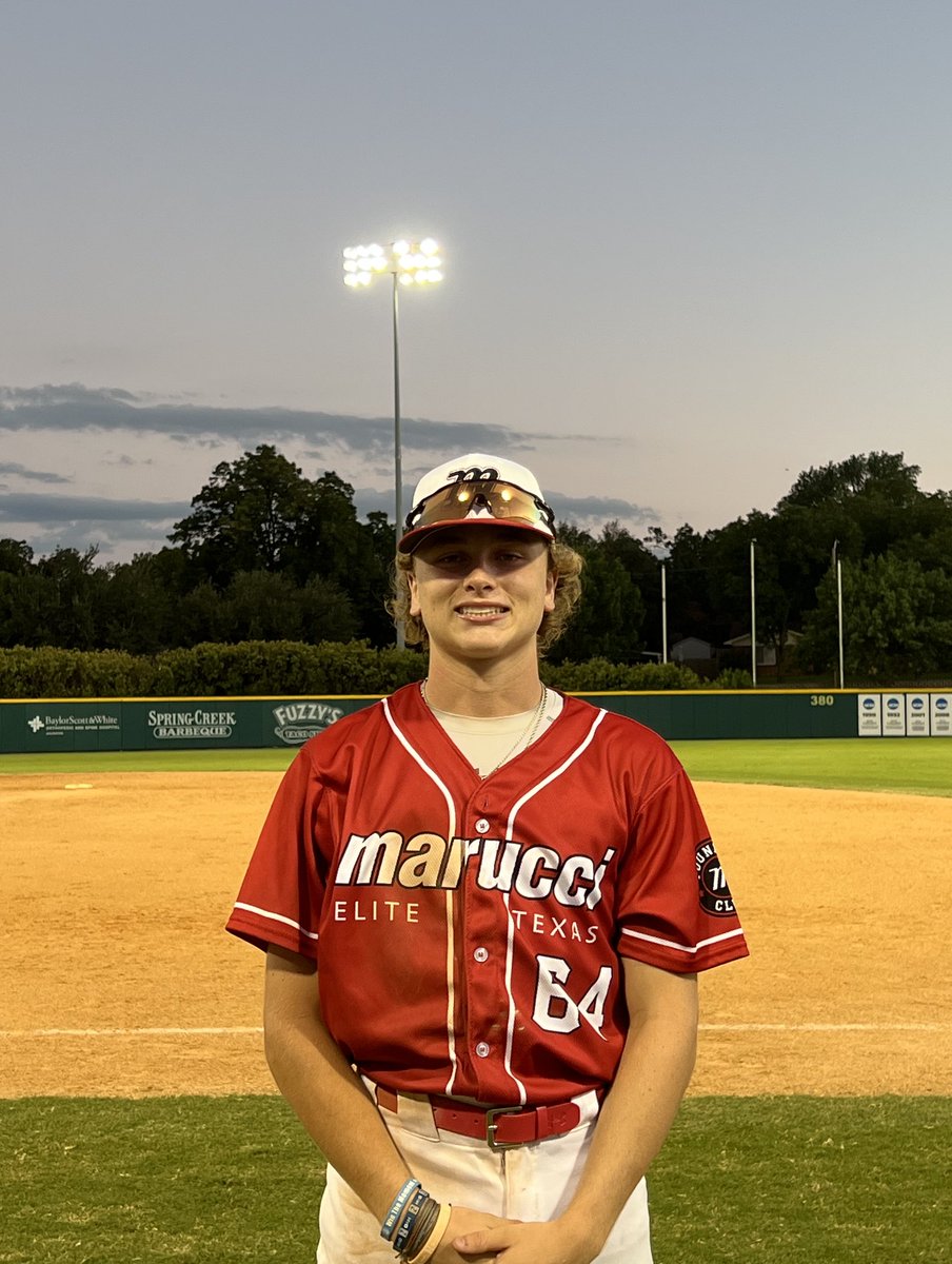 FiveToolTexas's tweet photo. .@texas_scouts F: @MarucciEliteTX 2023 Thames 1, Stix 2023 Scout 0
PoG: @LaneSparks12 3 IP, 5K, 0H, 0 BB
Hitter: @BroussardTre 2-2, 2B, R
Notable: @JacksonLow14 3 IP, 2K, 0H https://t.co/CeYj9auHJf