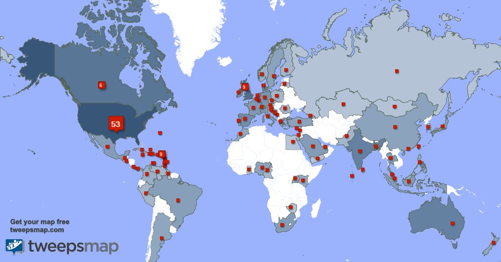 I have 2 new followers from Canada, and more last week. See tweepsmap.com/!willfleming70