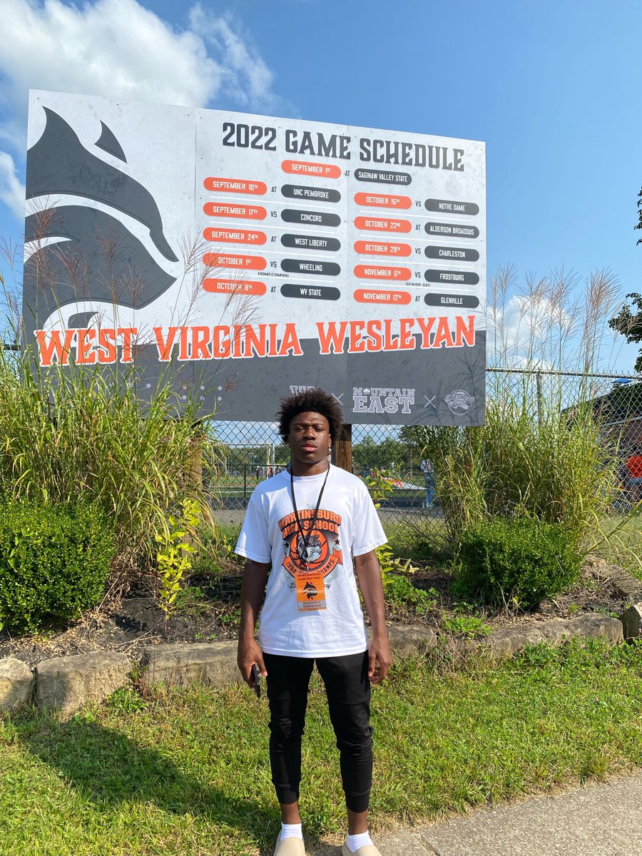 Game day visit, ⁦⁦<a href="/WVWesleyan/">West Virginia Wesleyan</a>⁩ 
⁦<a href="/RecruitMHSFB/">Martinsburg High School Football Recruiting Page</a>⁩