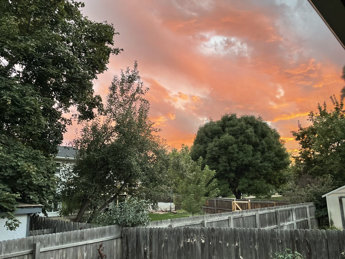 goavs925's tweet photo. Saturday sunset as seen from my hood. Thanks for the show, Mother Nature. Hope you had an amazing Saturday๐ @DaveCBS4 #coloradosunsets #sunsets #COwx https://t.co/Ki2m6xTulE