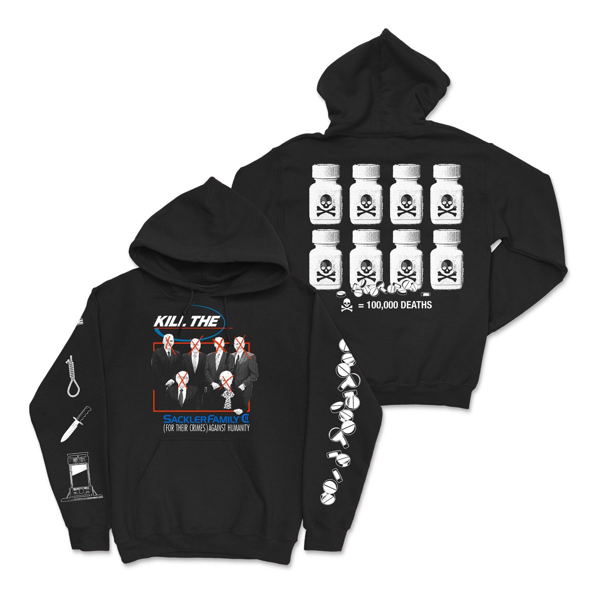 SomeKindofJesse's tweet photo. BACK BY POPULAR DEMAND! SACKLER HOODIES AND DAD HATS AVAILABLE NOW! PROCEEDS GO TO THE ALL POWER FREE CLINIC SO THAT WE CAN CONTINUE TO PROVIDE FREE MEDICAL CARE TO OUR COMMUNITY. A SHARE WOULD GO A LONG WAY. WE KEEP US SAFE.

https://t.co/EJGsp9fnye https://t.co/d8W08IqJMy