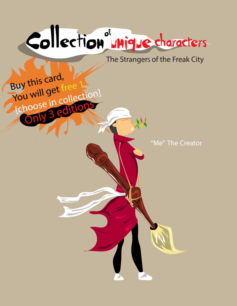 พิเศษ ซื้อตัวนี้จะได้รับฟรีอีก 1 ตัว(เลือกได้จากคอลเลคชั่น) จำกัดเพียง 3 ชิ้น
Special! Buy this item, you will get free 1 [choose from collection]

"Me"The Creator[Only 3 editions]
paras.id/token/x.paras.…

#NFTTHAILAND #NFTthai #NFTartist #NFTCommmunity #NFTGiveaway #nftcollector