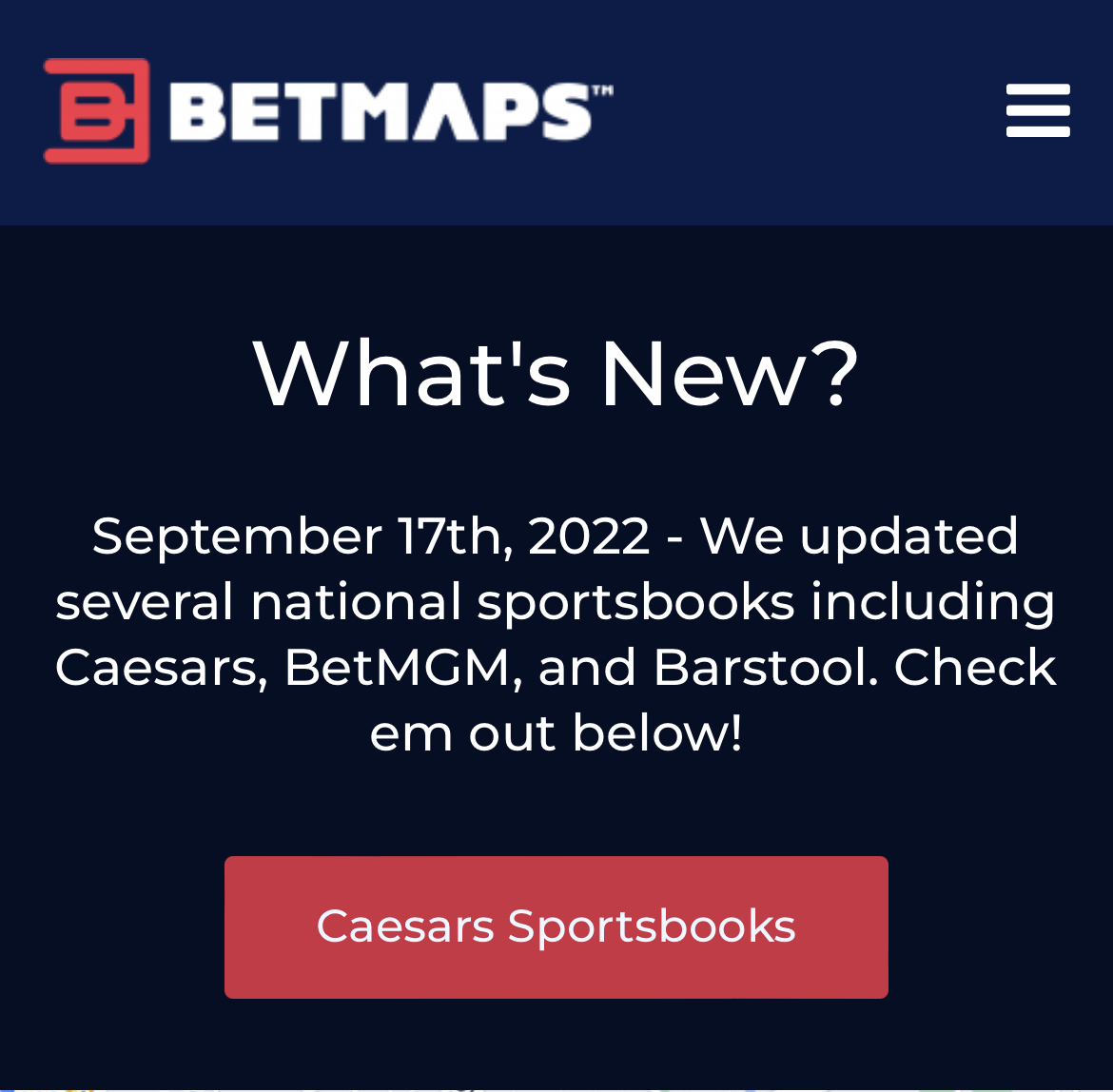 We updated several listings for <a href="/CaesarsSports/">Caesars Sportsbook</a> and other national sportsbooks. Check ‘em out and leave a review!

buff.ly/3RVlxsk

#Sportsbook | #SportsBetting