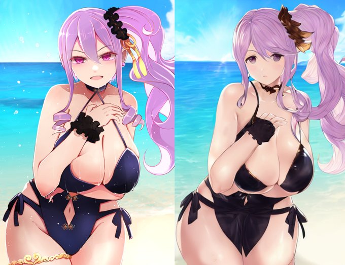 自分が描いた水着ふーやーちゃんの絵ですがtrinartでグラブルっぽくするとこんな感じに
#trinart 