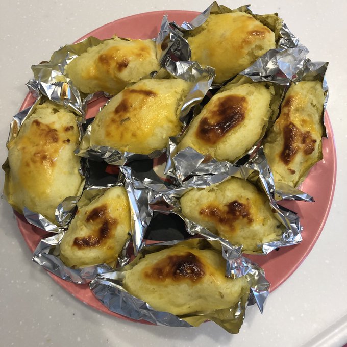 芋掘りしたからスイートポテト作った🍠 