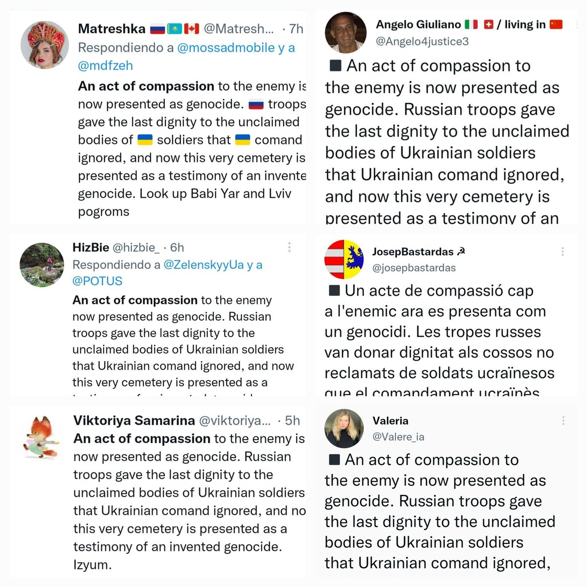 What a stroke of genius that all those people decided to post almost the same message! 🙄🤭