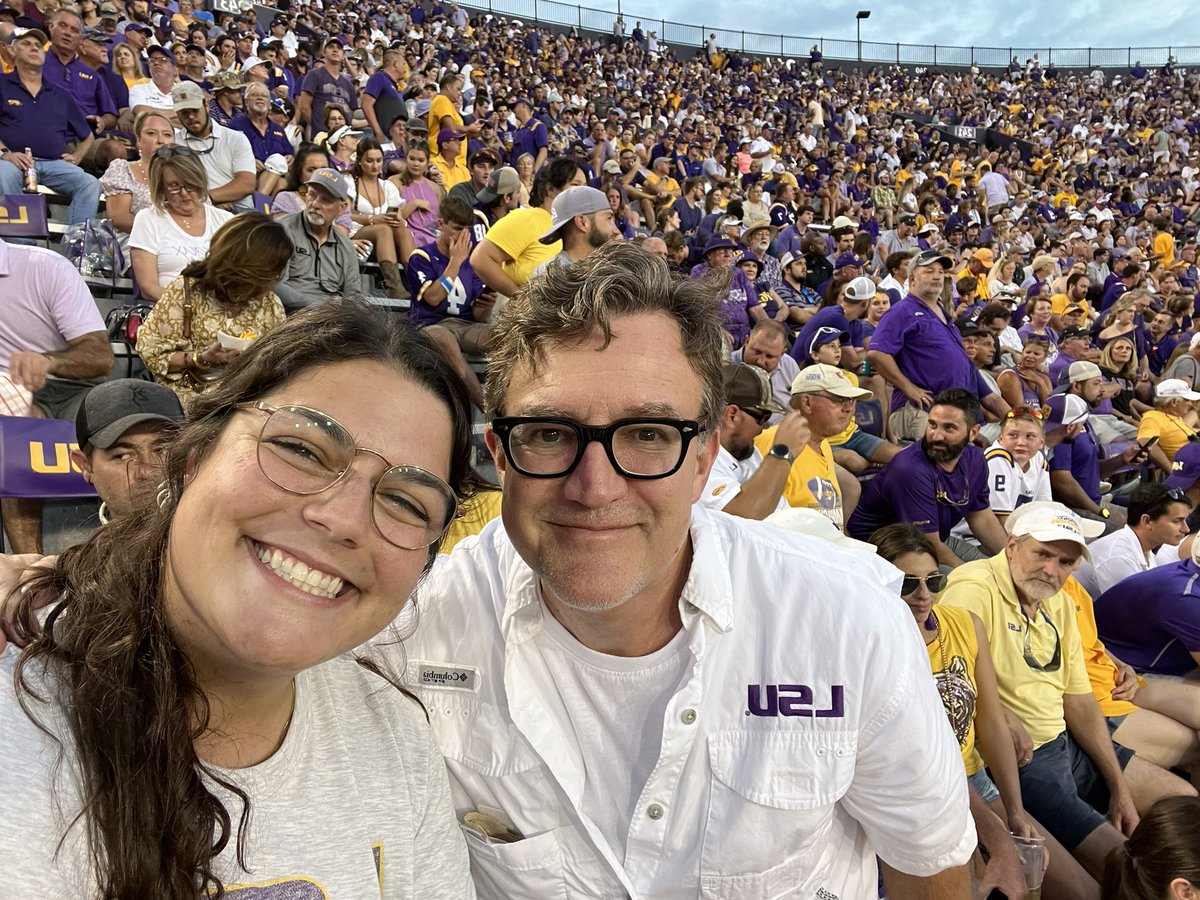 lanitrahan's tweet photo. holy shit I met mr. wheeler from stranger things at the lsu game tonight and i’m still in shock #StrangerThings #GeauxTigers https://t.co/9PHrSEXFFk