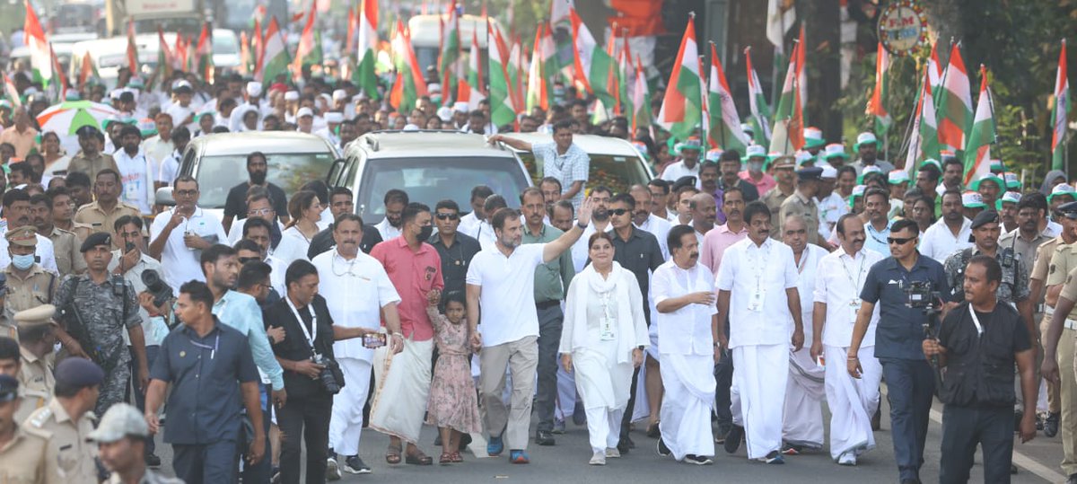 INCIndia's tweet photo. क��ोड़ों उम्मीदों को पूरा करने, नई ऊर्जा और नई उमंग के साथ #BharatJodoYatra में आज के सफर की शुरुआत... https://t.co/QRoQ2LtZQm