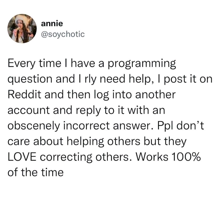 PR0GRAMMERHUM0R's tweet image. Newton&apos;s fourth law reddit.com/r/programmerhu…