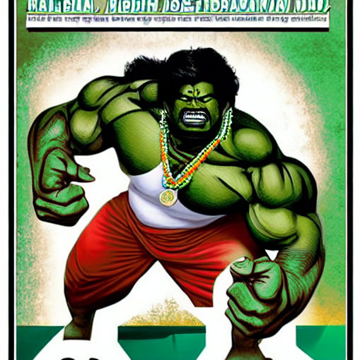 Abhas9's tweet photo. AI-generated Images of "Hulk in India" with one showing him stuck in @peakbengaluru #traffic

Obviously, he was always angry in The Avengers

#stablediffusion #text2imageArt https://t.co/4NasOqDjaA