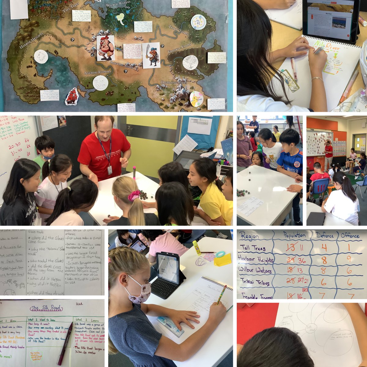 ColinDonelle's tweet photo. As we near the end of our first #gamified unit, Ss explored the consequences of interactions b/w region by #researching cases studies of #conflict around the world, finished a #ReadAloud of "A Long Walk to Water" and #roleplayed a pirate invasion of their island. #AISGZ https://t.co/kR5GgyQ51q
