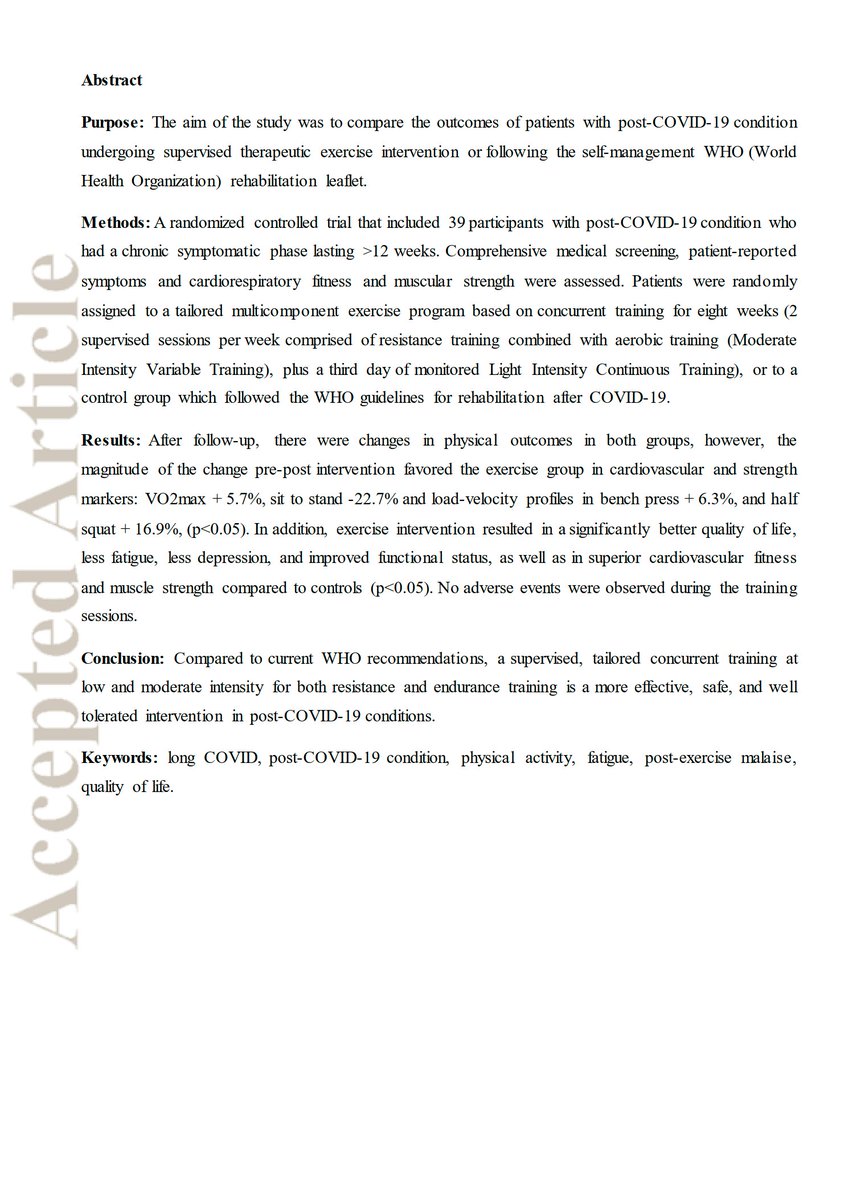 Physio Meets Science on Twitter "Rehabilitation for postCOVID19