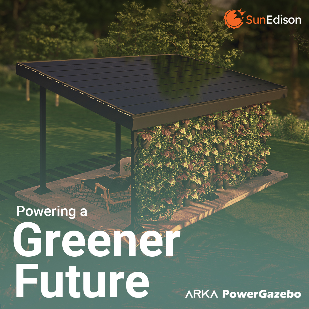 FeniceEnergy's tweet photo. Invest in a sustainable tomorrow, with the stunning PowerGazebo from SunEdison ARKA Collection. Go Solar, in style.
#solarpower #savings #SunEdison #ARKA #arkacollection #powergazebo #solar #rooftopsolar #Sustainable #greenenergy #Sun #CleanEnergy #SolarEnergy https://t.co/ytw5Gs8Xim