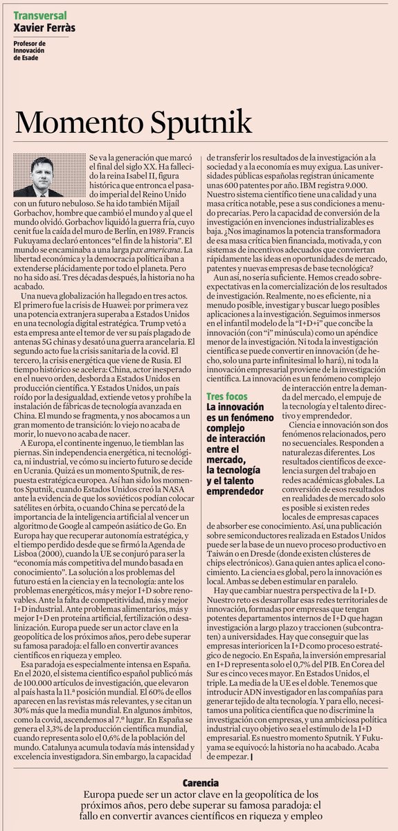 Da en la diana <a href="/XavierFerras/">Xavier Ferràs</a> como siempre.
Difícil resumir en menos palabras de qué depende el futuro de Europa, y de cada uno de sus territorios.