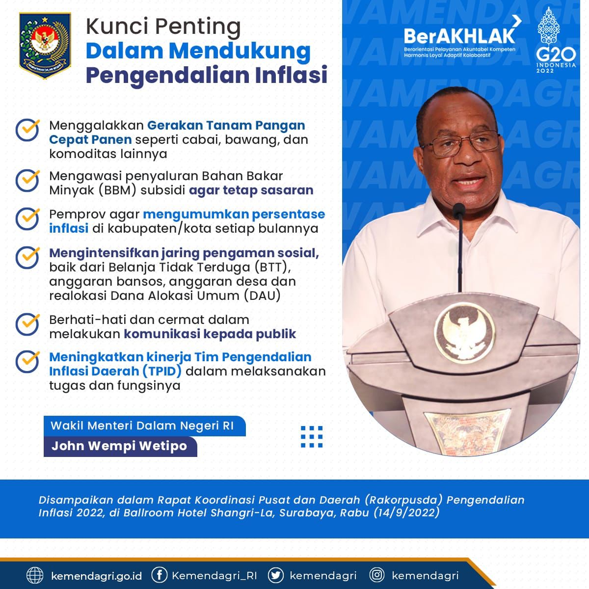 Teman Praja, Kemendagri terus mendorong pemerintah daerah dalam pengendalian inflasi di daerahnya. 

Apa saja kunci dalam mengendalikan inflasi di daerah? Yuk simak postingan berikut ya!

#kemendagri
#infokemendagri