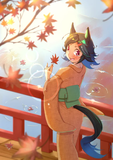 チケゾーin秋!#ウマ娘 #ウイニングチケット 