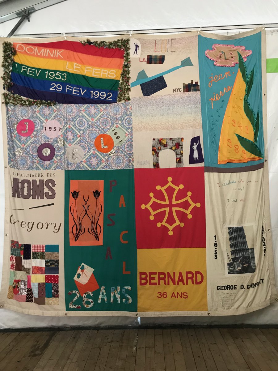 Patchwork des noms archives
Dominik Lefers, Jean-Pierre, Joël, Gregory, Pascal, Bernard, George D. C, Loïc.
#lesamiesdupatchworkdesnoms #patchwork #patchworkdesnoms #aidsquilts #vih #aids #mémoire #luttecontrelesida #fightaids