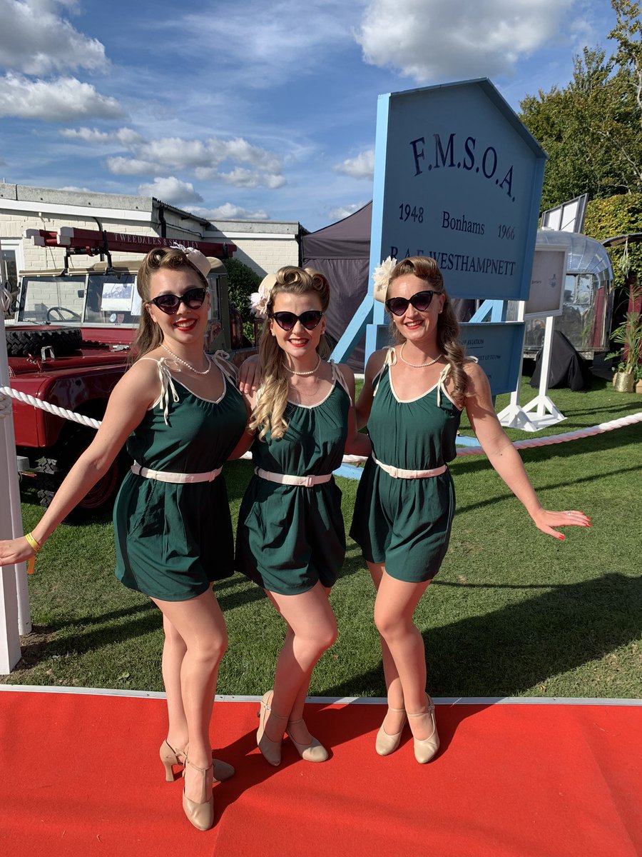 Just a few from day 2 <a href="/goodwoodrevival/">Goodwood Revival</a> 💋💋💋

*New outfit alert*
How cute are these playsuits. Check out the fab <a href="/RocknRomanceUK/">💋 RocknRomanceVintage 💋</a> 
.
.
#reviveandthrive #goodwood 
#goodwoodrevival #therevival #goodwoodsingers #singers #vintagegirls #day2 #entertainment #vintagestyle